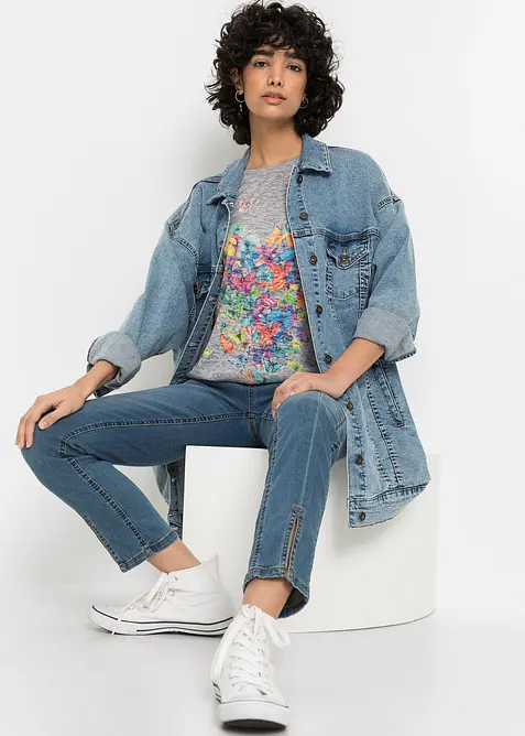 Topp med fj&auml;rilstryck, bonprix