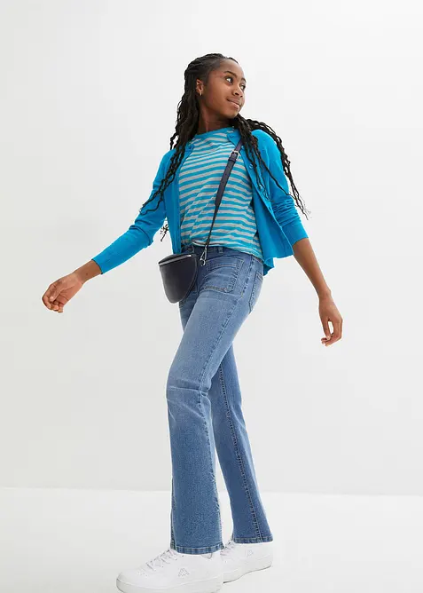 Bekväma jeans med utsvängda ben, bonprix