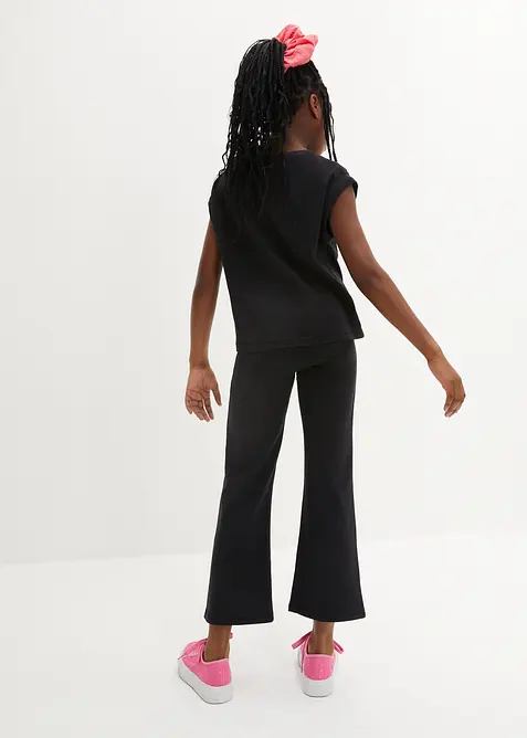 T-shirt + leggings med utsv&auml;ngda ben (2 delar), ekologisk bomull, bonprix