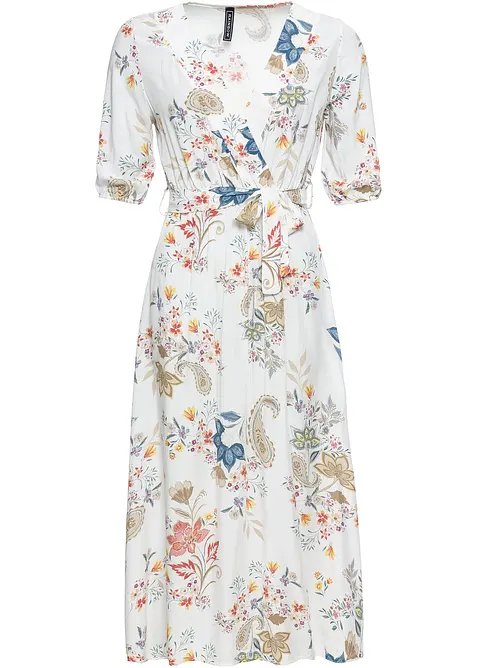 Mellanlång klänning av viskos, bonprix