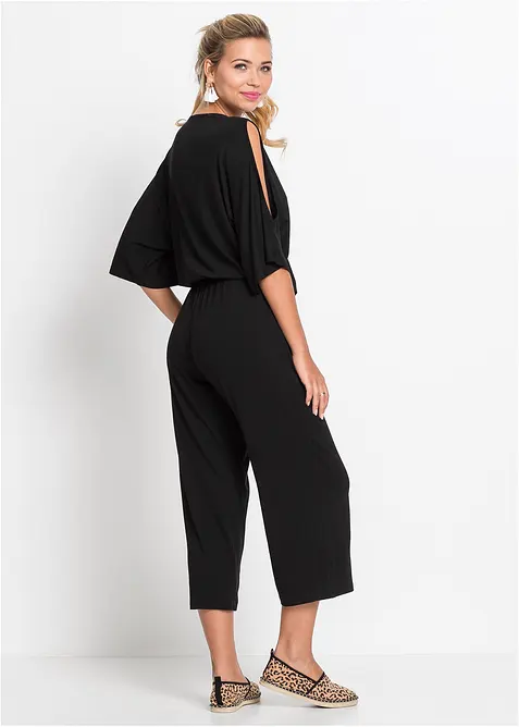 Jerseyjumpsuit i följsam viskos, bonprix