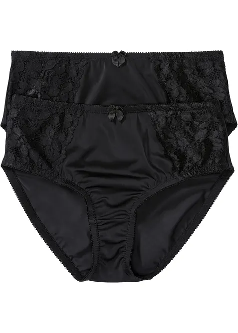 Maxitrosa med skir spets (2-pack), bonprix