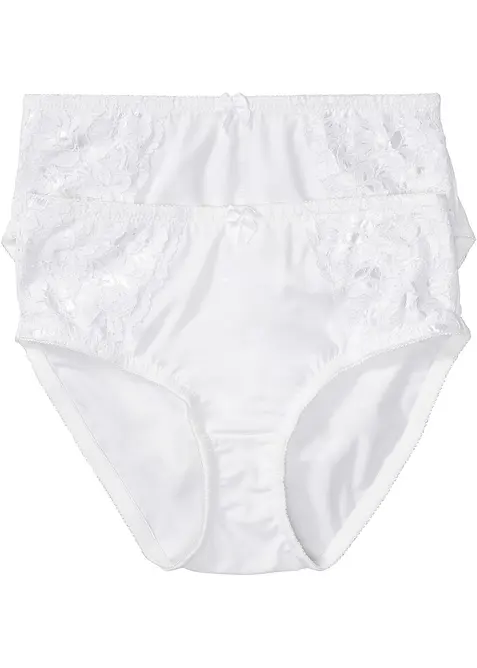 Maxitrosa med skir spets (2-pack), bonprix