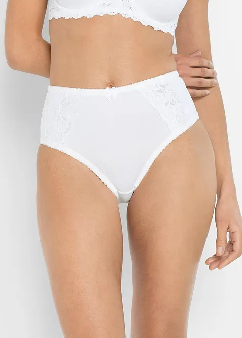 Maxitrosa med skir spets (2-pack), bonprix