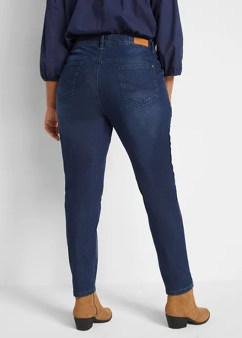 Skinny jeans med hög midja, cropped, bonprix