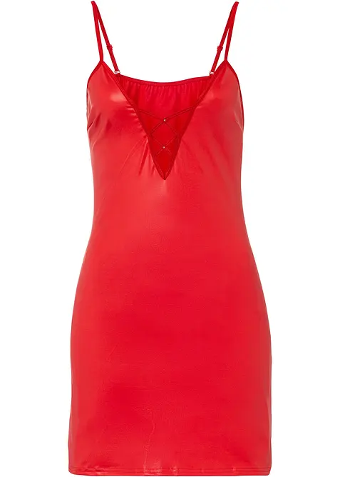 Kl&auml;nning med wetlook, bonprix