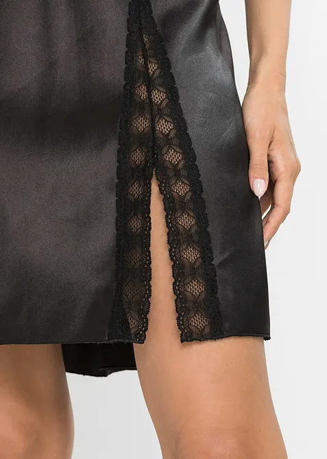 Negligé i satin, bonprix