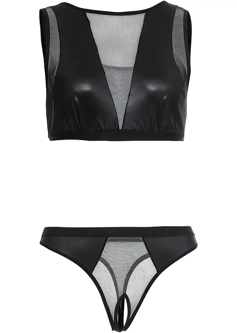 BH-topp + stringtrosa ouvert (2 delar), bonprix