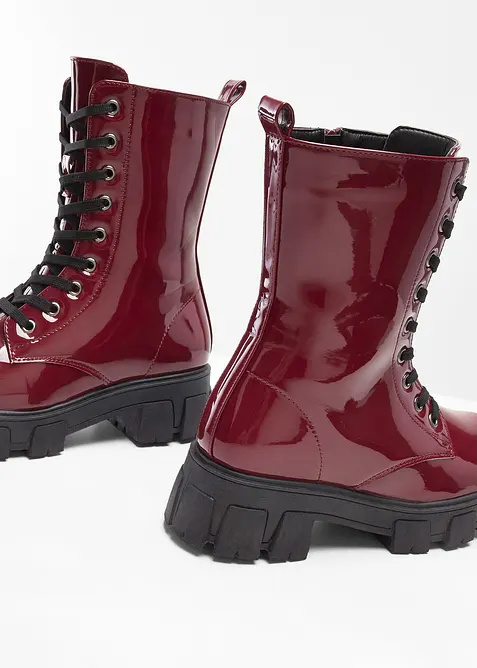 Snörkänga med lacklook, bonprix