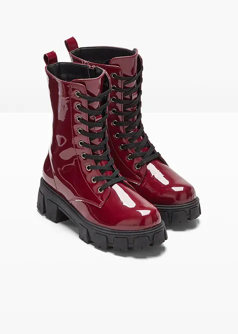 Snörkänga med lacklook, bonprix