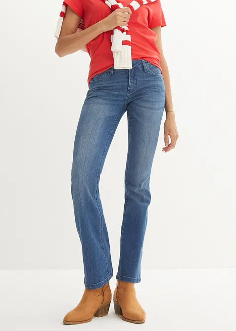 Stretch Bootcut Jeans Mid Waist, bonprix