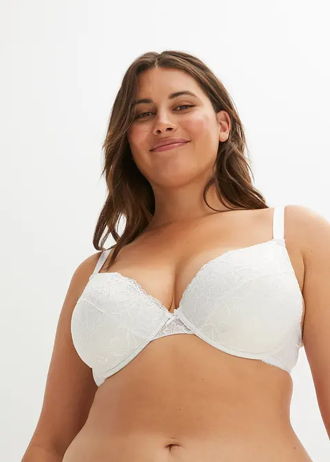 Push up-BH med tunn spets (3-pack), bonprix