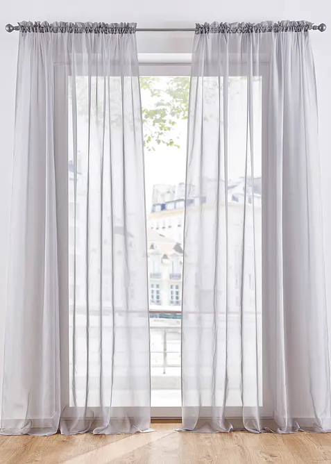 Gardiner av lätt voile (2-pack), bonprix