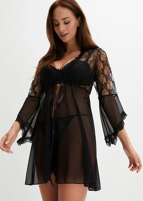 Kimono och stringtrosa (2 delar), bonprix