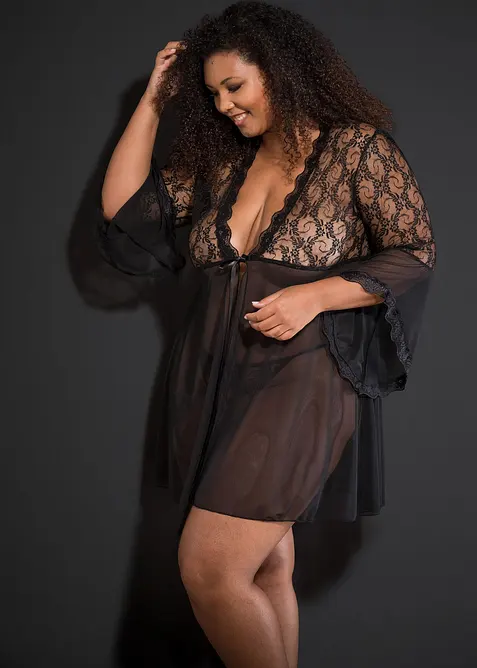 Kimono och stringtrosa (2 delar), bonprix