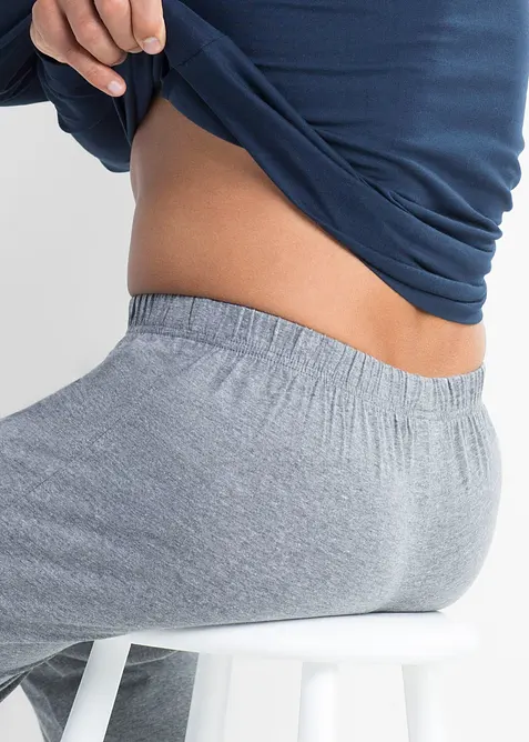 Pyjamas med bomull och långa ärmar, bonprix