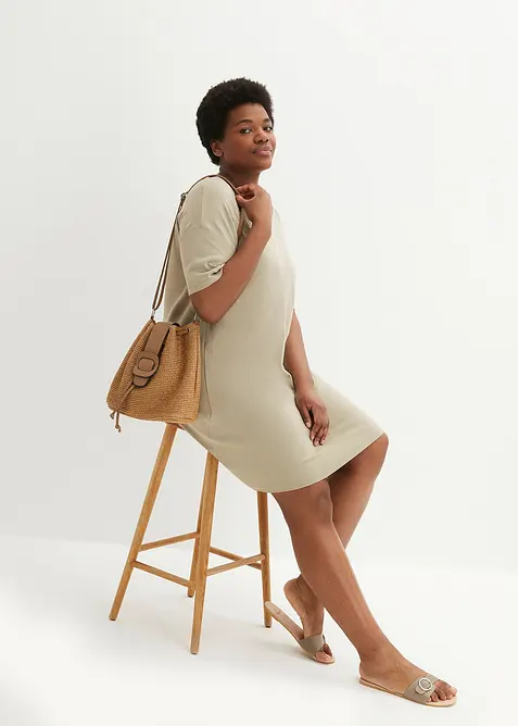 T-shirtkl&auml;nning i oversizemodell med V-ringning (2-pack), bonprix