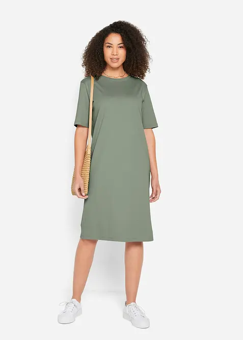 T-shirtklänning i oversizemodell med bomull (2-pack), bonprix