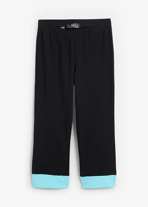 Sportiga caprileggings med kontrastfärgade muddar, bonprix