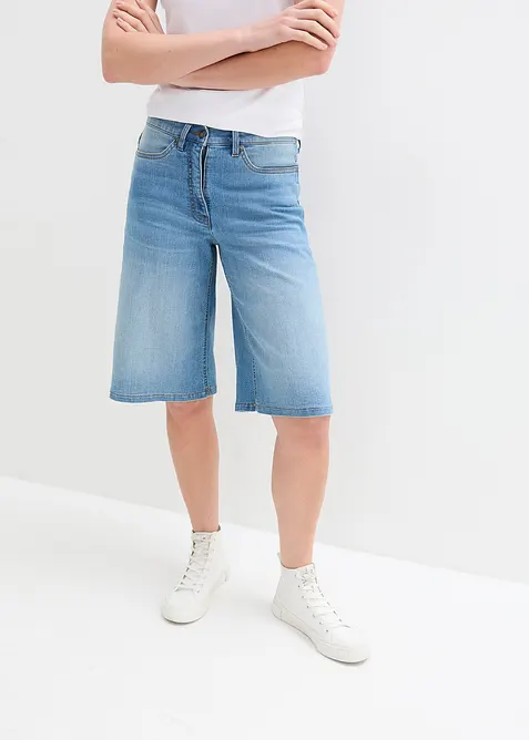 Jeansshorts, High Waist, skön midja, bonprix