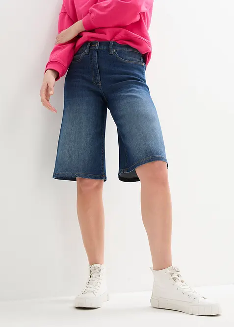 Jeansshorts, High Waist, skön midja, bonprix
