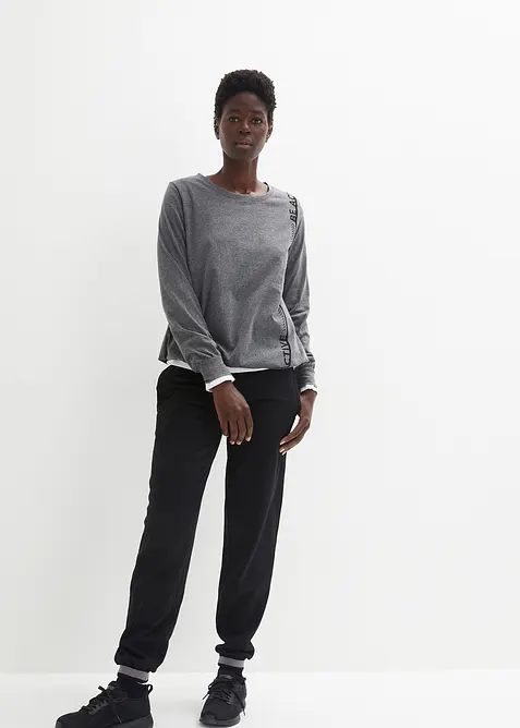 Avslappnad l&aring;ng&auml;rmad sporttr&ouml;ja, bonprix