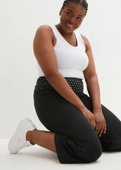 Trikåculotter med bekväm midja, bonprix