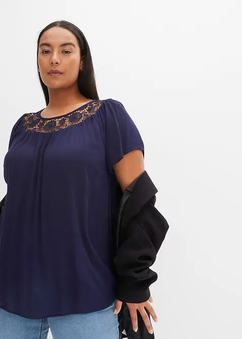 Blus av ren viskos, bonprix