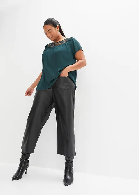 Blus av ren viskos, bonprix