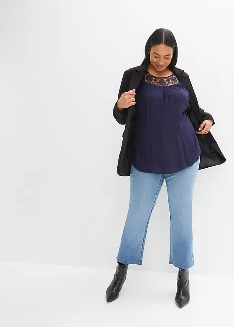 Blus av ren viskos, bonprix