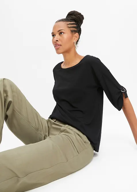 T-shirt med b&aring;tringning, bonprix