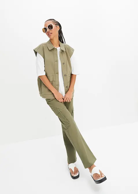 Oversizetopp i följsam viskos, bonprix