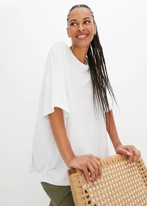 Oversizetopp i följsam viskos, bonprix