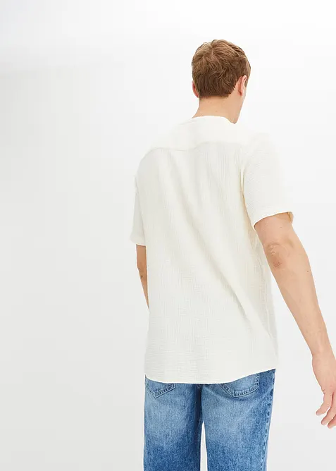 Kort&auml;rmad muslinskjorta, bonprix