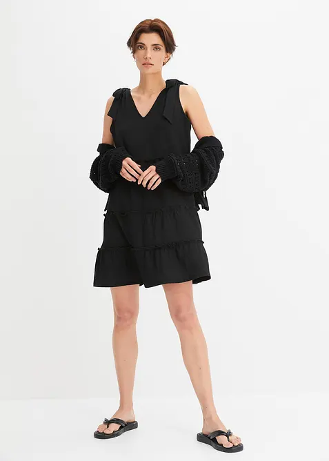 Cardigan med hålmönster av ren bomull, bonprix