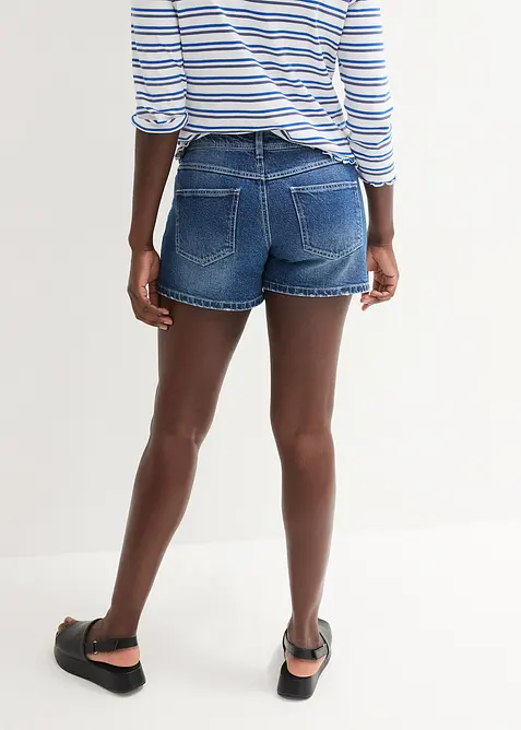 Stretchiga jeansshorts, Mid Waist, bonprix