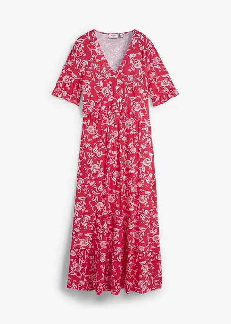 Jerseyklänning i följsam viskos, bonprix