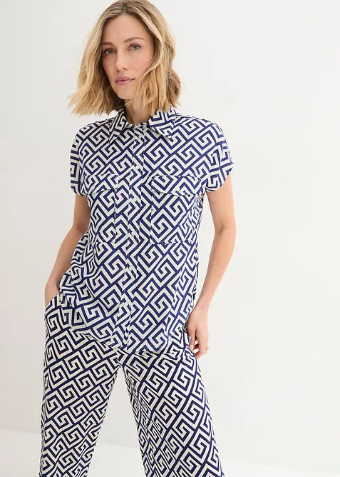 Blus av viskos med vackert fall, bonprix