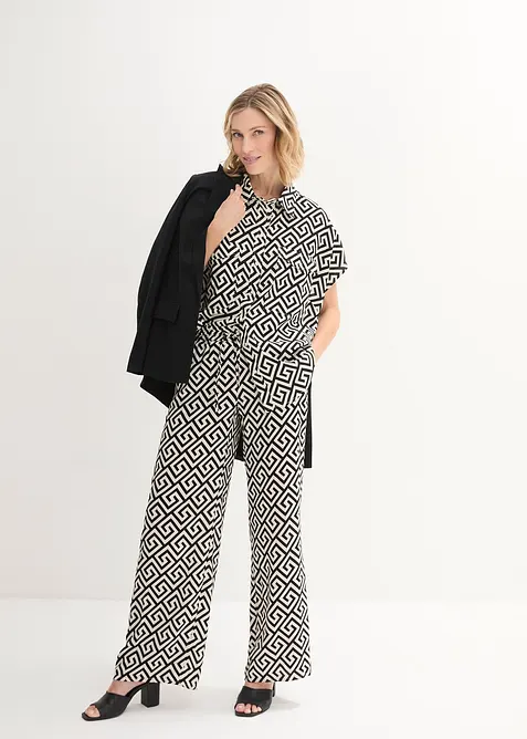 Blus av viskos med vackert fall, bonprix