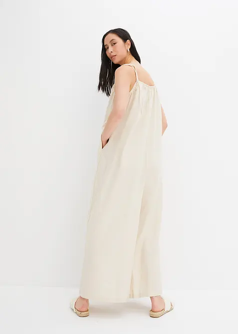 Jumpsuit i linne och viskos, bonprix