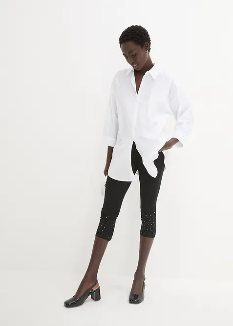 Caprileggings av bomullsmix, bonprix