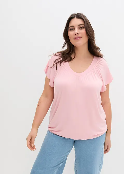 Topp av viskos, korta &auml;rmar, bonprix