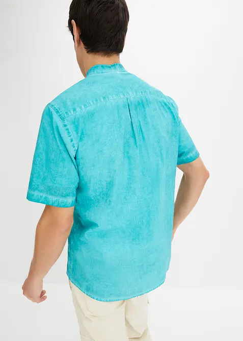 Kort&auml;rmad skjorta med tv&auml;ttad look, bonprix