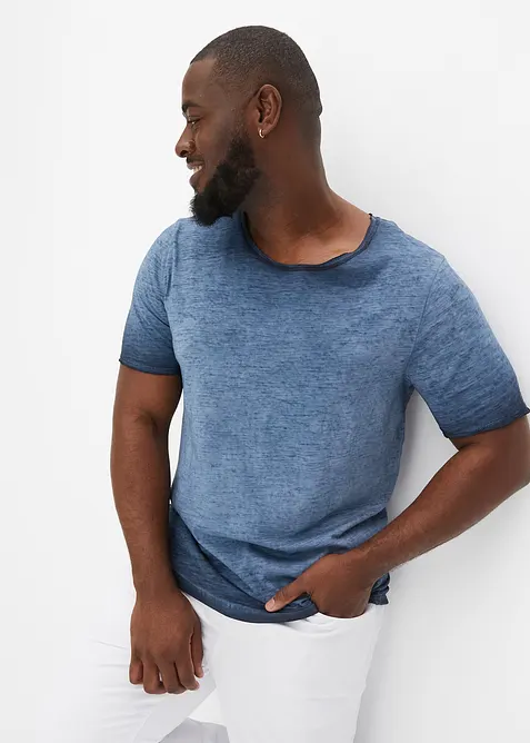 T-shirt i ekologisk bomull med tv&auml;ttad look, bonprix