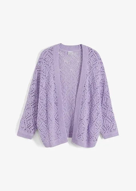 Hålmönstrad cardigan, bonprix