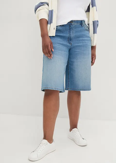 Jeansshorts, High Waist, skön midja, bonprix