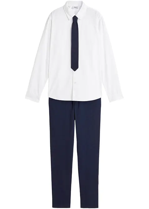 Chinos, skjorta och slips (3 delar), bonprix