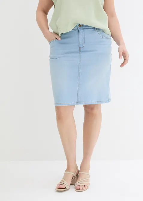 Stretchig jeanskjol, bonprix