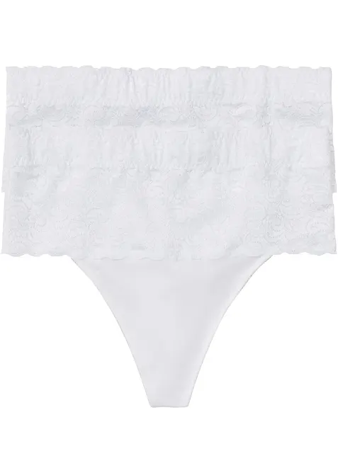 Stringtrosa med medelh&ouml;g formande effekt (2-pack), bonprix