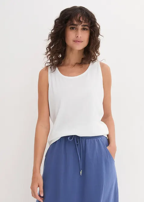 Långt linne av bomull (5-pack), bonprix